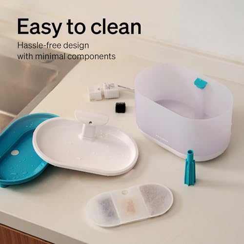 Cat Water Fountain Ultra Quiet with Two Flow Modes (white / Basic Fountain)