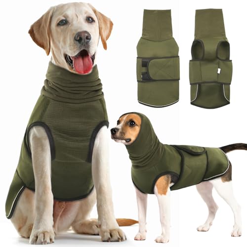 Dog Anxiety Vest with Hoodie (XXX-Large / Army Green)