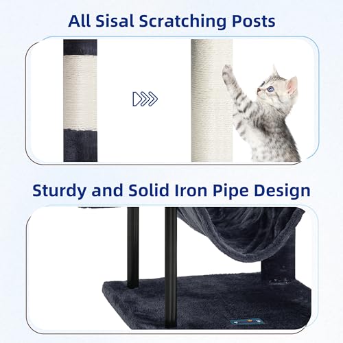 Cat Tree Cat Tower for Indoor Cats (43.3 inches / Smoky gray)