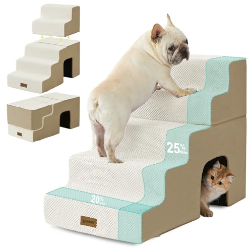 Dog Stairs for Large Dogs with Tunnel