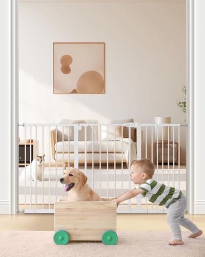 29" 55" Extra Wide Baby Gate (White / 29-55"Wide, 30"Tall)