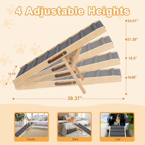 Large Dog Pet Ramp Stairs for Bed Couch Car Truck SUV (Medium)