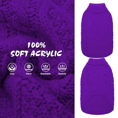 Dog Sweater for Medium Large Dogs (Purple / Medium/Large)