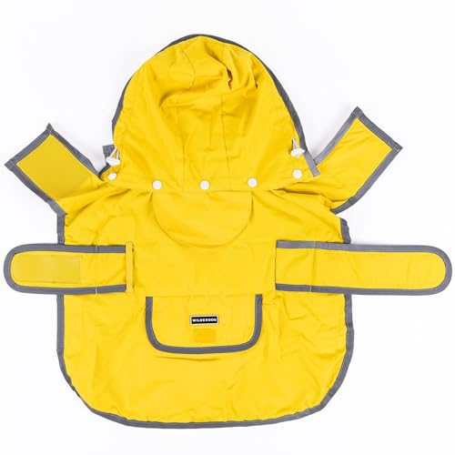 Dog Jacket Waterproof Raincoat with Breathable Interior (Small / Yellow)