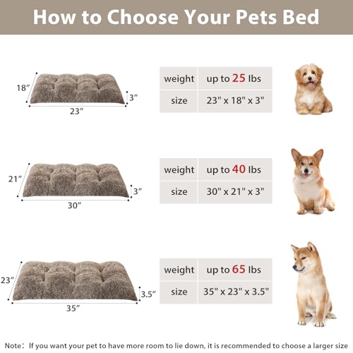 Dog Beds for Large Dogs (Khaki / M(30x21 inch))