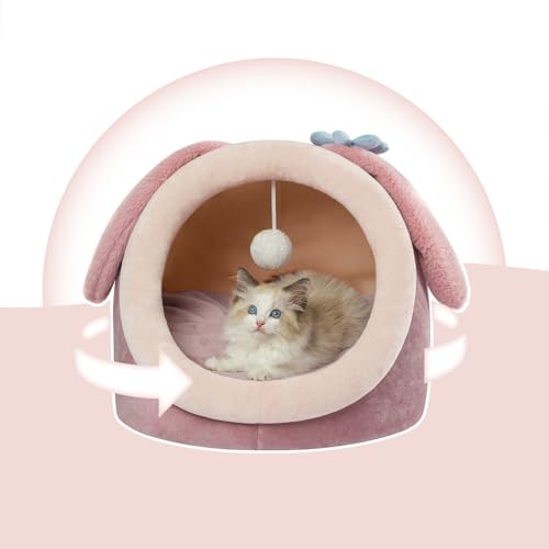 Cute Cat Bed for Indoor (Medium / Pink purple)