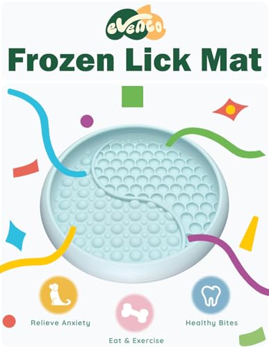 Lick Mat for Dogs (8.0" x 1.4" / Ripple Mint Green)