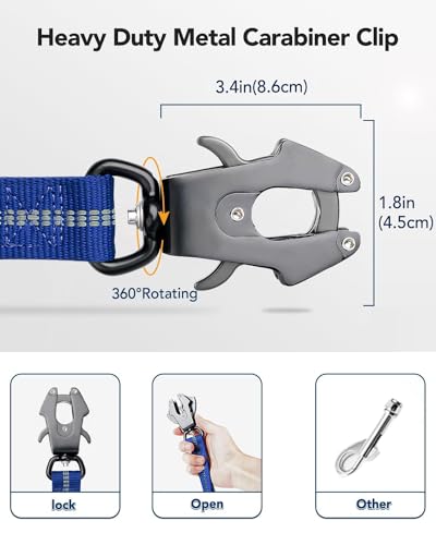 Tactical Bungee Dog Leash (Navy Blue)
