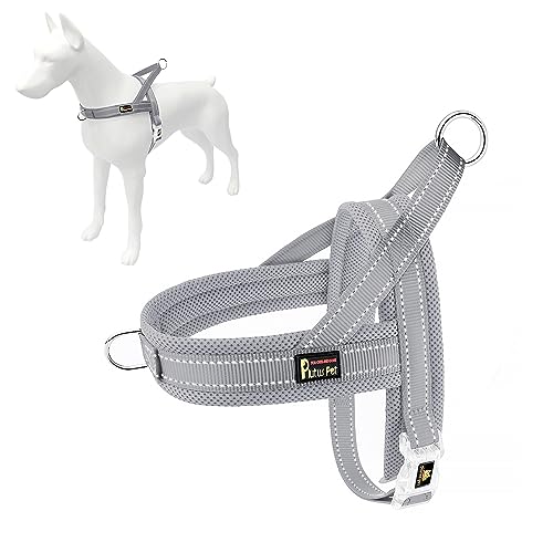 No Pull Dog Harness for Puppy Small Dogs (XXS: chest 11.8"-15" / Gray)
