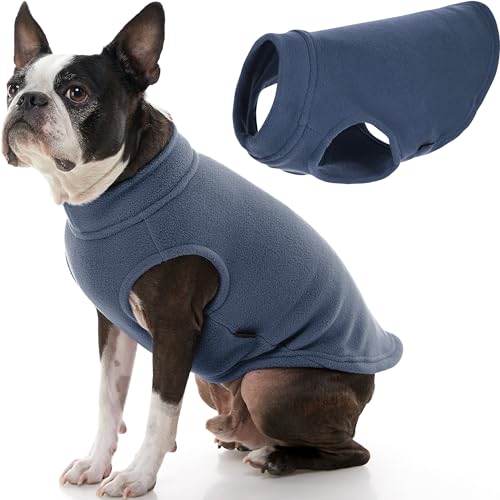 Stretch Fleece Vest Dog Sweater (X-Large Length (16.5") / Indigo Blue)