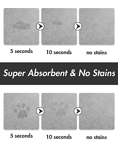 Absorbent Pet Feeding Mat (LIGHTGREY / 23"x34")