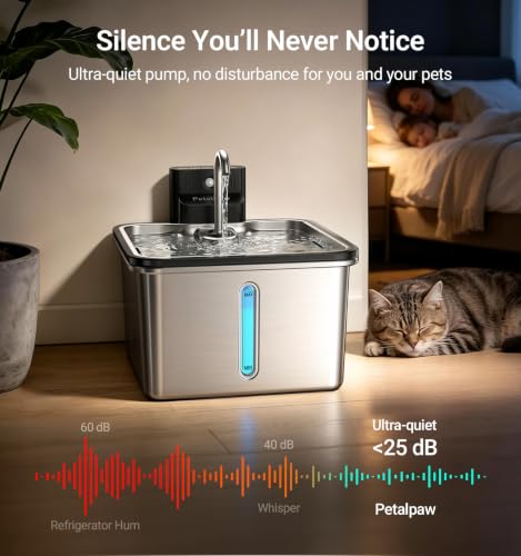 Wireless Cat Water Fountain (Silver)