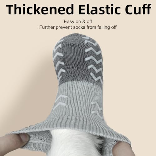 Dog Socks Shoes for Hot Pavement to Prevent Licking Paws (Gray / Medium (Paw Width: 2.6"))