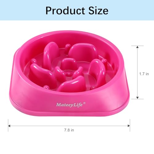 2 Pack Slow Feeder Dog Bowls (C-Purple&DarkBlue / Medium)