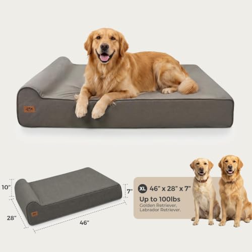 Orthopedic Dog Beds for Large Dogs (X-large / Dark Grey)