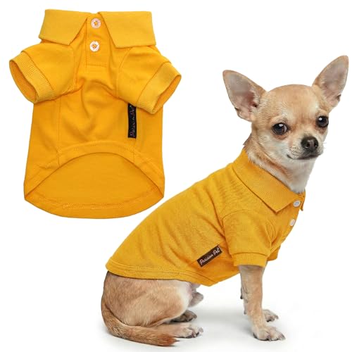 Dog Polo Shirt (S / Yellow Polo)