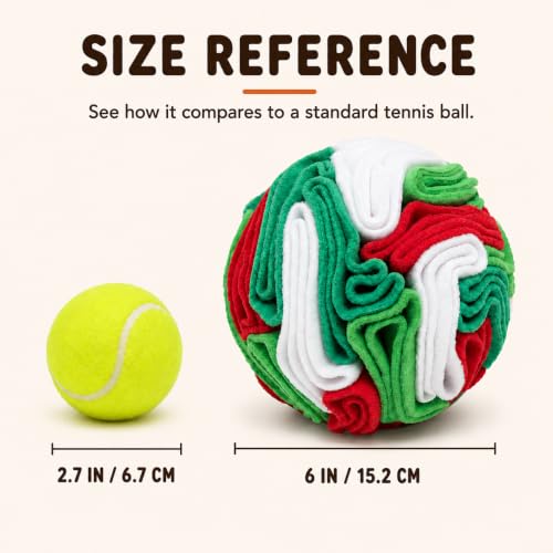 Multi Color Snuffle Ball for Dogs (White & Green / Medium)