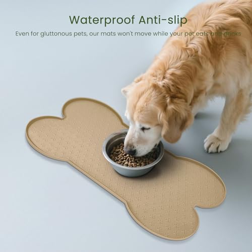 Dog Food Mat Anti (25.6" x 13" / Khaki)