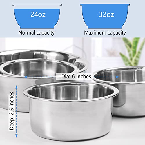Raised Small Dog Bowls Wall Mount Pet Bowl (32 OZ, 1 Quart)