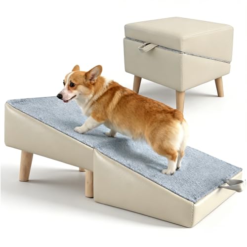 Dog Ramp for Couch Sofa&Low Bed (Grey / 13.5" H)