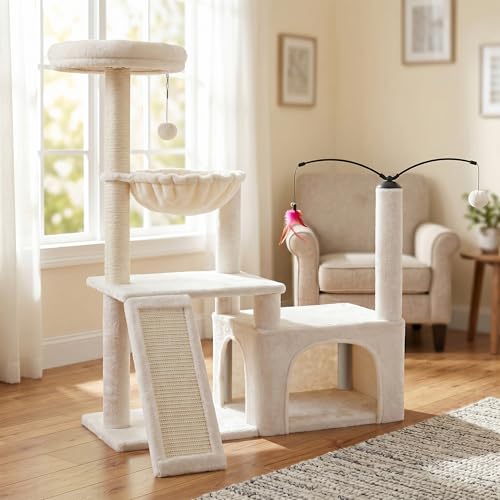 Multi Functional Cat Tree Tower (288 White)