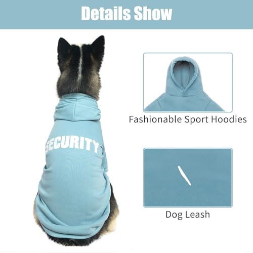 Security Dog Hoodie (#1 Blue(Security) / Large (All Breed Sizes))