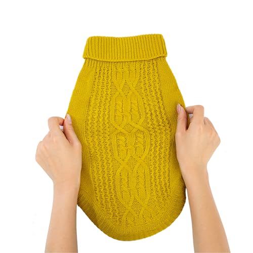 Cat Sweater Stretchy (Dark Yellow / XL)