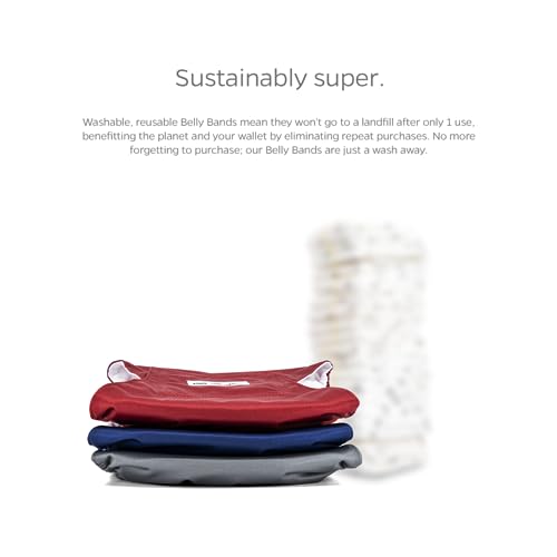 Washable Belly Bands for Male Dogs (Medium (16-20") / Kingsmen)