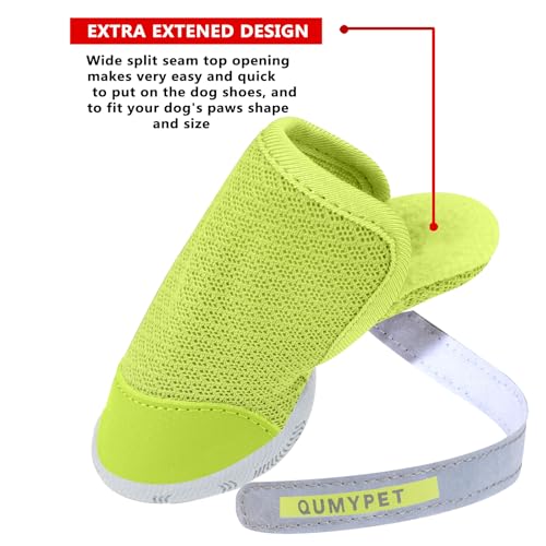 Dog Shoes for Small Dogs Hot Pavement Puppy Dog Boots & Paw Protectors (Fluorescent / size 3: 1.70"x1.31"(L*W))