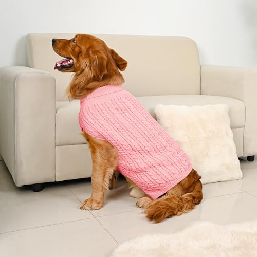 Dog Sweater 2 Pack for Large Dogs (Pink & Red / XX-Large)