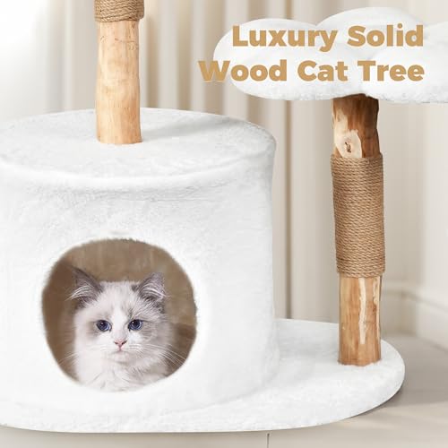 Modern Cat Tree (White / 36.6'')