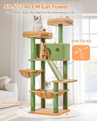 Cactus Cat Tree (Cactus / 57.5 Inches)