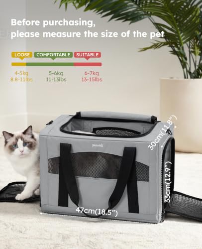 Cat Carrier Stable (Gray / 18.5"L x 12.9"W x 11.8"H)