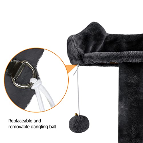 70in Multi Level Sturdy Cat Tree (Black / 70in)