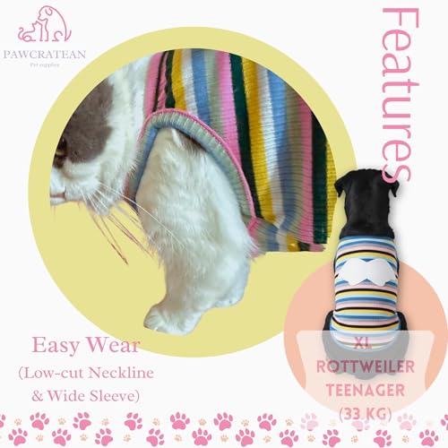 3 Pack Pet Cotton Sleeveless Top Striped Vest Top Soft Breathable Puppy Tank Top Cat Tee Dog Sleeves Top (Medium)
