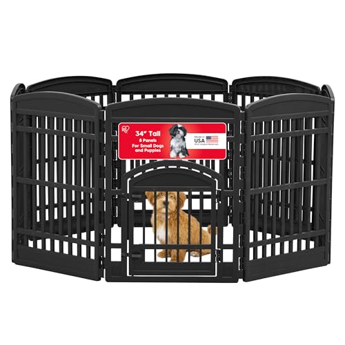 8 Panel Dog Playpen (8 Panel - 34" H / Black)