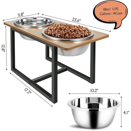 Elevated Dog Bowls (Rustic Walnut)