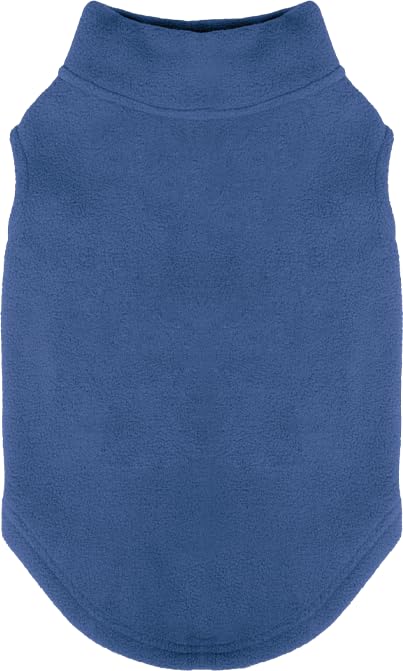 Stretch Fleece Vest Dog Sweater (Medium Length (11.5") / Steel Blue)