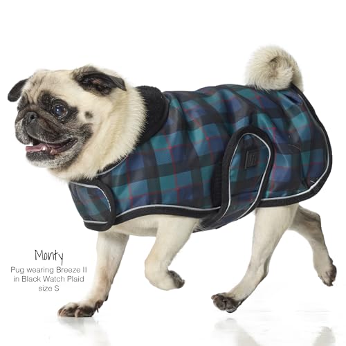 Breeze II Dog Raincoat (Black Watch Plaid / X-Small (5-12 lbs))