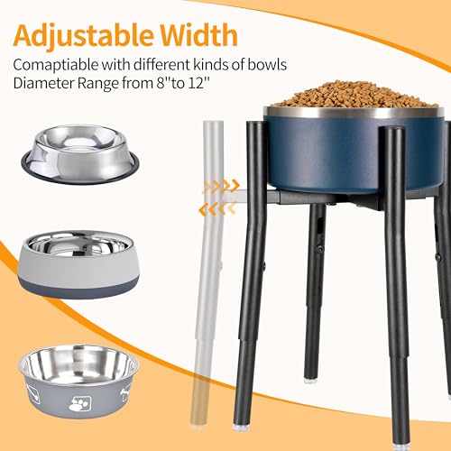 Dog Bowl Stand (Wide 8-12" Heights 12"-16" For Large Dogs)
