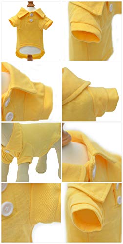 Basic Dog Polo Shirts Premium Cotton (XXL (-55lbs) / Yellow)