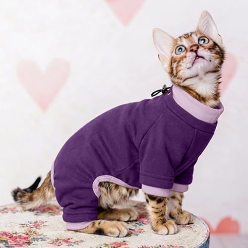 Cat Anti Licking Sweater (X-Small / Purple)