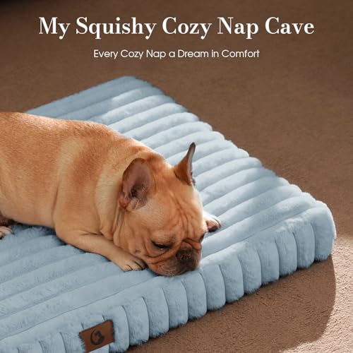 Extra Large Dog Bed Orthopedic Foam with Waterproof Lining (X-L(42"*30"*4") / Blue)