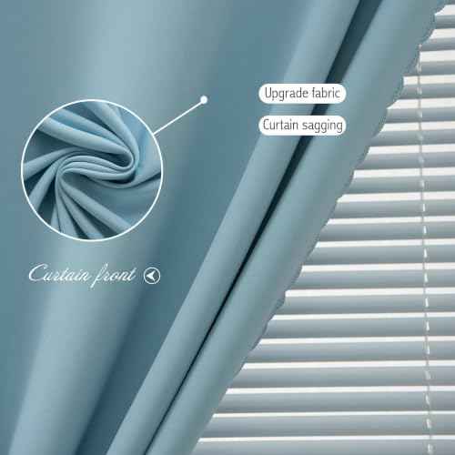 Self Adhesive Curtains (35"W x 59"L (Pack of 2) / Lake Blue)