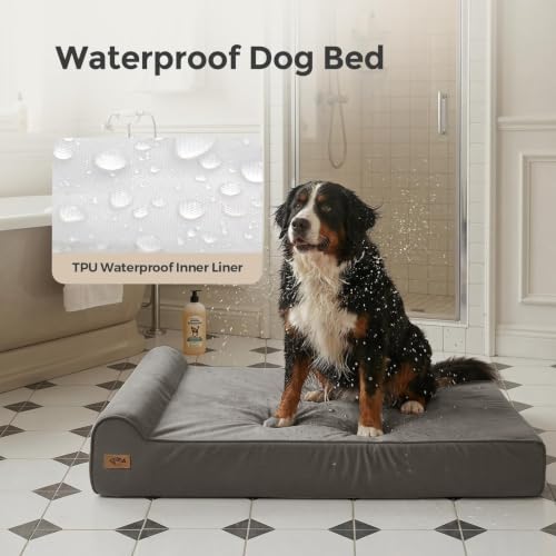Orthopedic Dog Beds for Large Dogs (X-large / Dark Grey)