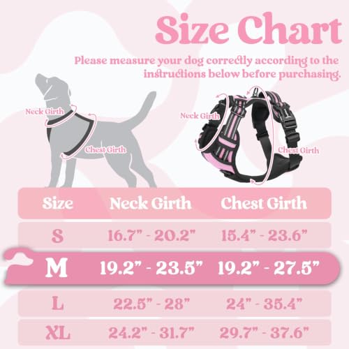 Dog Harness Medium Sized (Medium / Pink)