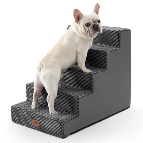 Dog Stairs for Small Dogs (Dark Grey / 19.7x29.5x23.6 inch)