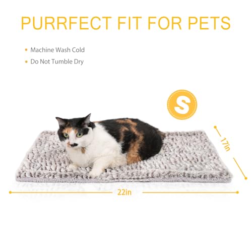 Self Warming Cat Bed Self Heating Cat Pad Pet Mat Indoor Outdoor (A: Light Grey / Small)