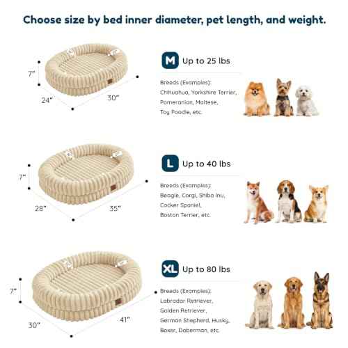 Orthopedic Dog Bed (Sandy Beige / L(35*28*7))