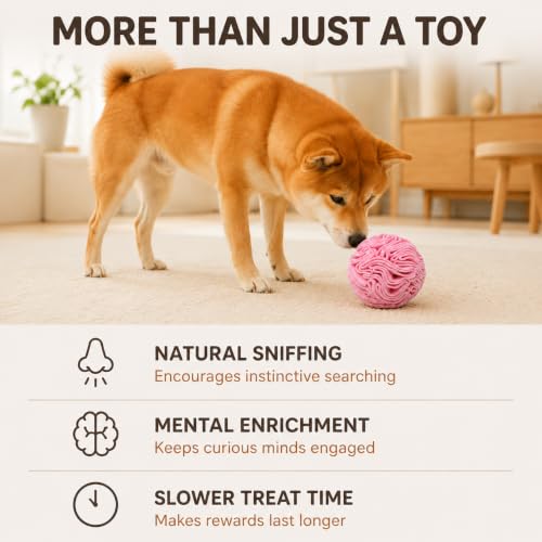 Snuffle Ball for Dogs (Light Red / Medium)
